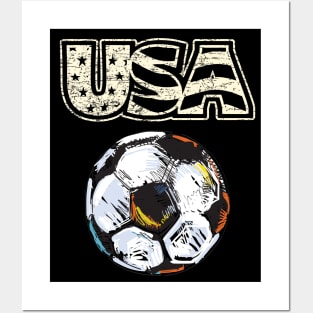 Usa Soccer Retro Posters and Art